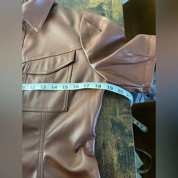 Noisy May Pushy PU Brown dress - Picture 11 of 14